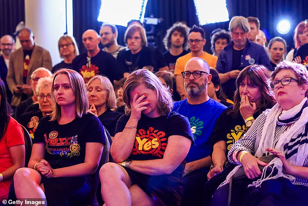 Supporters were devastated by the result of the Voice referendum in October last year.