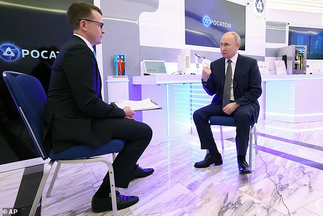 Russian President Vladimir Putin appeared on Russian state television on Wednesday and stated that 