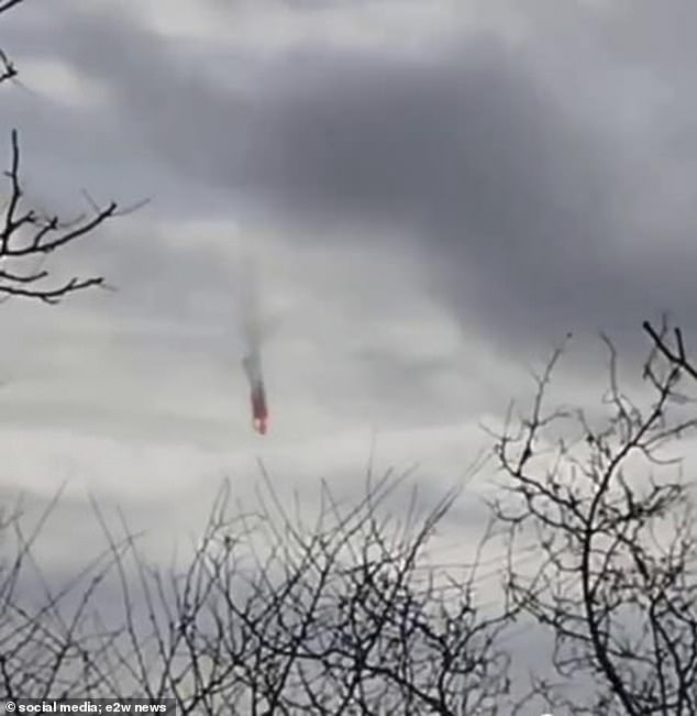 The dramatic moment was caught on video and follows a claim from kyiv yesterday that two Vladimir Putin Su-34 fighter-bombers and one Su-35 fighter, totaling more than $100 million, had been shot down.