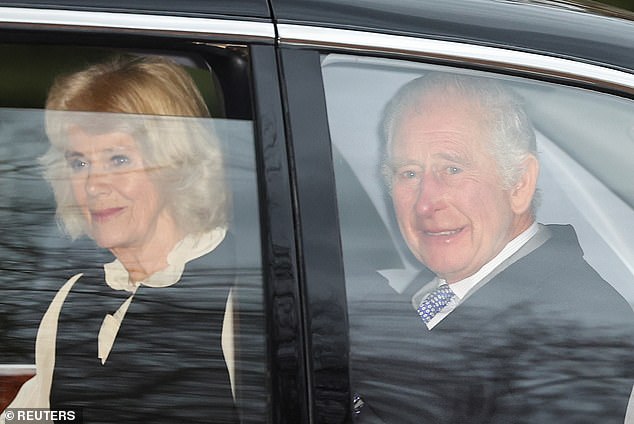 King Charles with Queen Camilla by his side leaving Clarence House the day after his shock cancer diagnosis was announced.