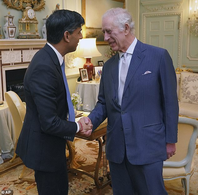 It comes after the King met face-to-face with Prime Minister Rishi Sunak at Buckingham Palace yesterday for the first time since the monarch's cancer diagnosis.