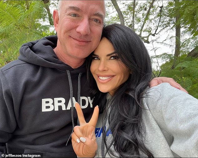 The billionaire Amazon founder (pictured with fiancée Lauren Sánchez) announced he was leaving his former home in Seattle last year to move to Miami.