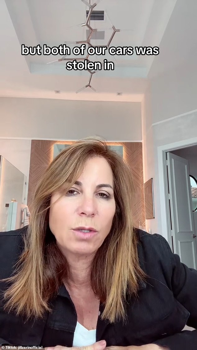 RHONY alum Jill Zarin revealed that both of her cars were stolen from the driveway of her luxury Boca Raton home in a TikTok video.
