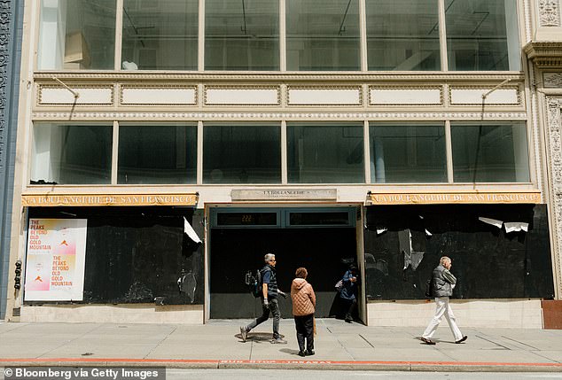 An empty commercial space is seen in San Francisco as the city has been hit by homelessness, drug use and major tech companies fleeing to work from home after the pandemic.  Ian Jacobs, 47, heir to the Reichmann real estate dynasty, is now looking to buy empty office buildings in California City.