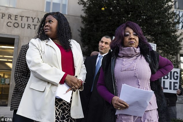 A court had ordered Giuliani to pay $148 million to Georgia election workers Shaye Moss (left) and Ruby Freeman (right) after a defamation case.