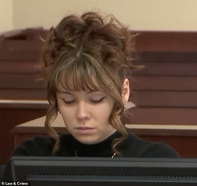 Hannah Gutierrez-Reed closed her eyes and shook her head as photos of cinematographer Halyna Hutchins' bloodied body were shown to the jury Tuesday.