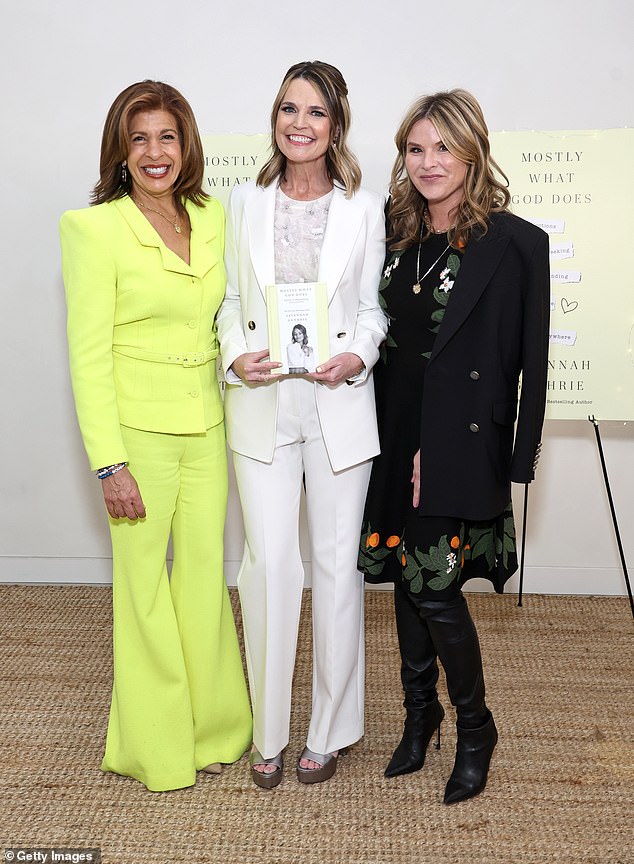 Savannah Guthrie, 52, didn't seem concerned about a lingering controversy involving Kelly Rowland, 43, while attending an event in New York City on Wednesday flanked by her Today show colleagues Hoda Kotb, 59 , and Jenna Bush-Hager, 42.