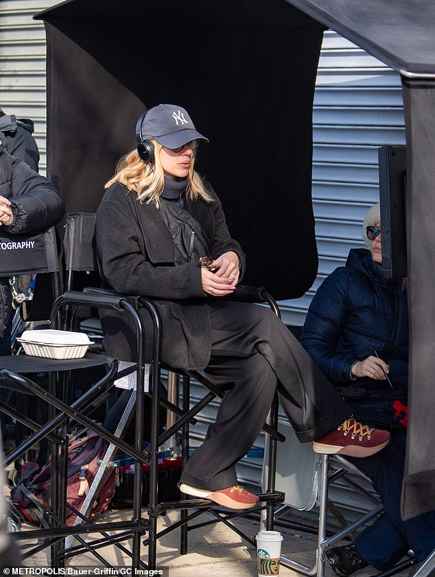 Action!  Scarlett Johansson stepped behind the camera to helm her directorial debut Eleanor the Great in Brooklyn's Coney Island neighborhood on Monday.