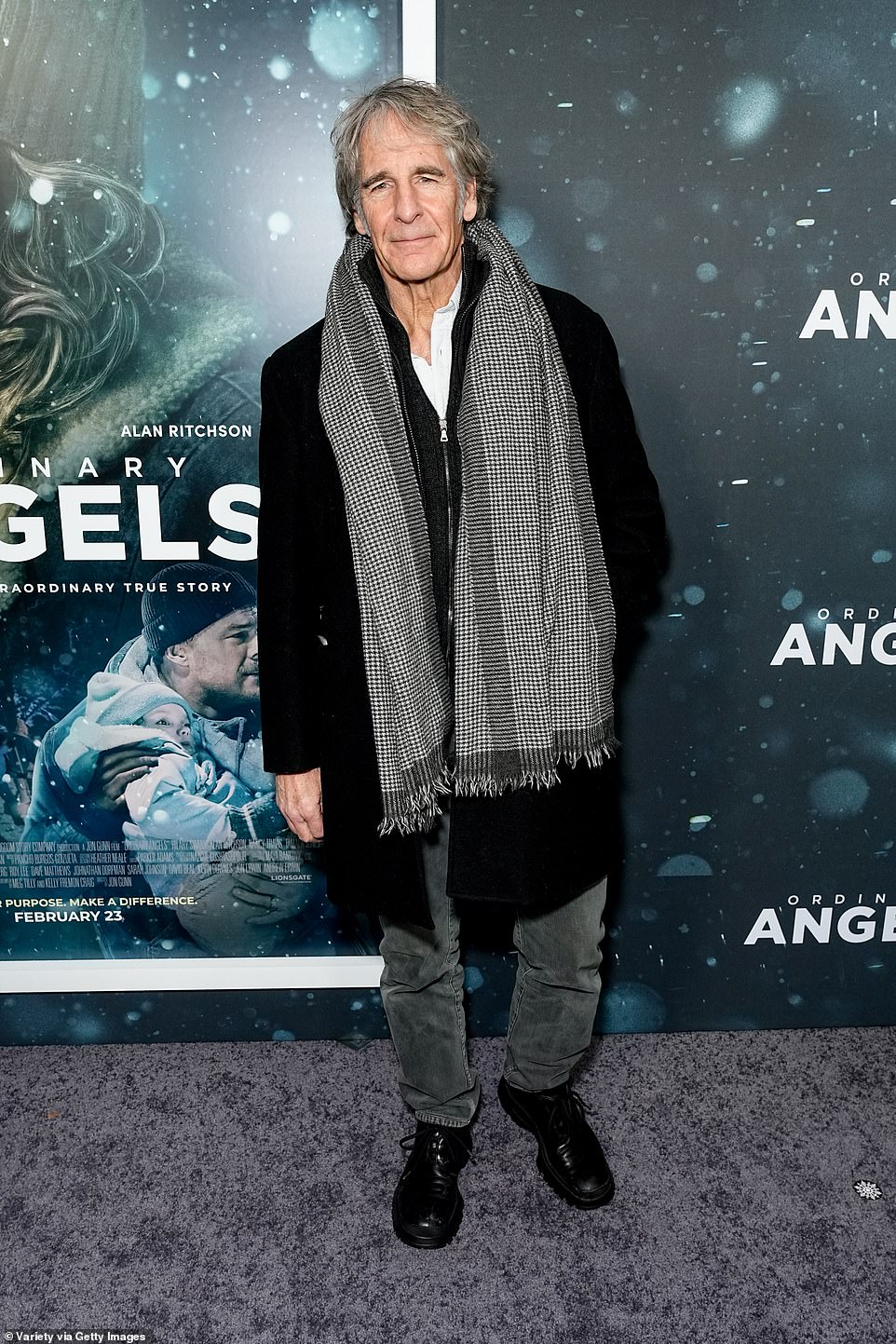 Quantum Leap's Scott Bakula has become a real silver fox.  The 69-year-old TV star made a rare appearance at the New York premiere of the film Ordinary Angels, starring Hilary Swank, on Monday.