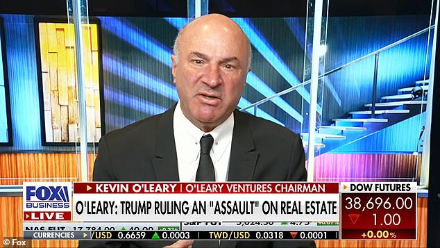 Shark Tank star Kevin O'Leary criticized a New York court's $355 million civil fraud verdict against Donald Trump, saying the ruling will drive companies out of the state.