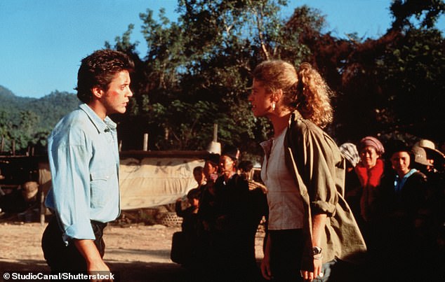 Seen here in a scene with Robert Downey Jr for Air America in 1990.