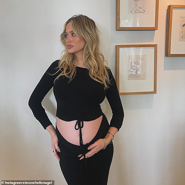 Simone previously revealed that she has been visiting the same physiotherapist to strengthen her pelvic floor before giving birth.