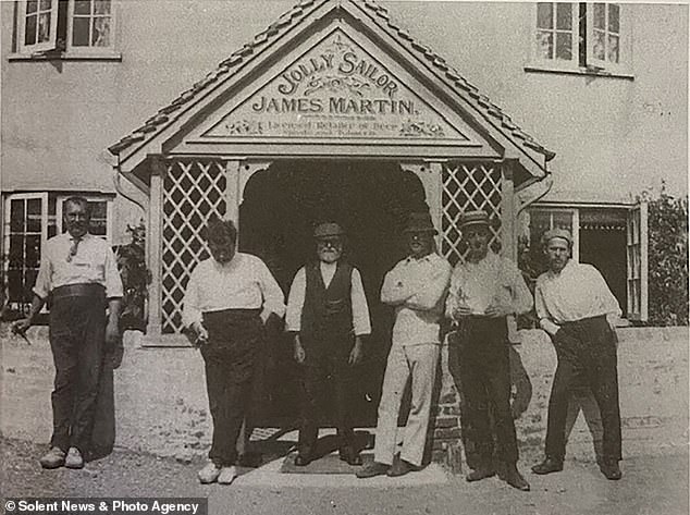 Staff and customers believe it could be the ghost of James Martin (centre), son of the pub's original owner Richard Martin, who ran the pub from the 1870s.