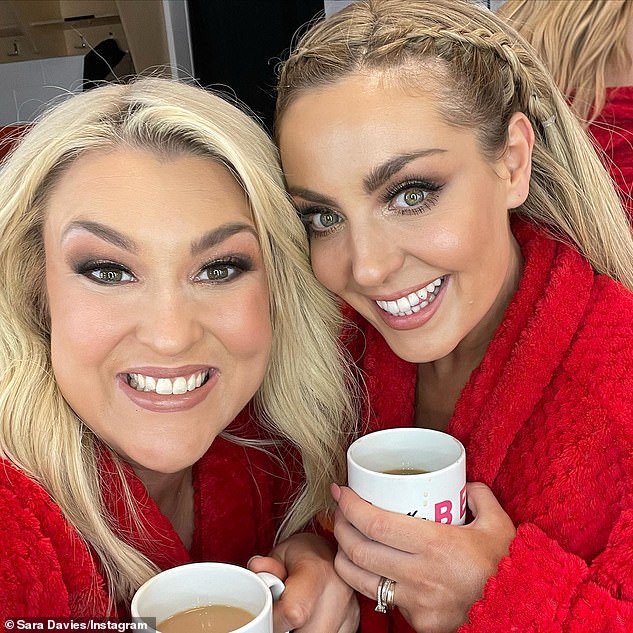 It comes after Amy's friend Sara Davies, who competed on Strictly in 2021, recently revealed that she had to convince Amy to go ahead with her treatment when it was offered to her because she was afraid of missing out on her Strictly run (in photo together).
