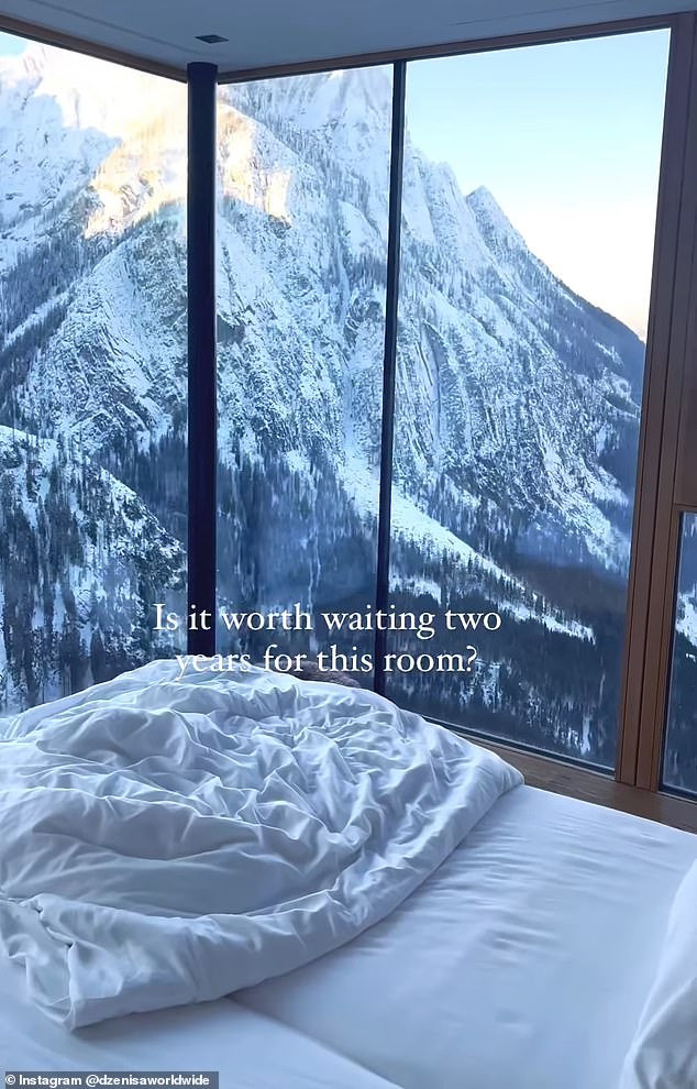 Dzenisa Forlano took to Instagram to document her trip to the Dolomitenhütte, a hotel located in the Lienz Dolomites, Austria.