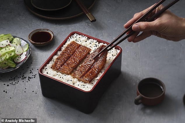 It's a staple dish for any sushi lover, but your unagi nigiri may not be coming from the sea anytime soon.  Instead, the eel could be grown in the lab (pictured)