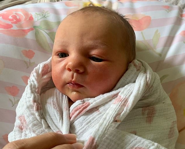 Baby Ana (pictured) was born on Monday night Sydney local time.