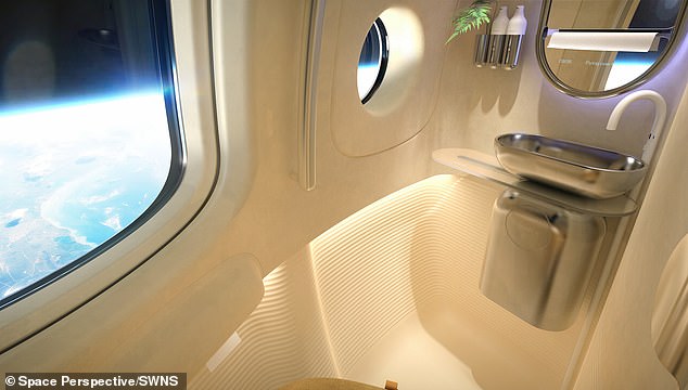 The company said the pod has a proper bathroom, complete with a hand-washing station.