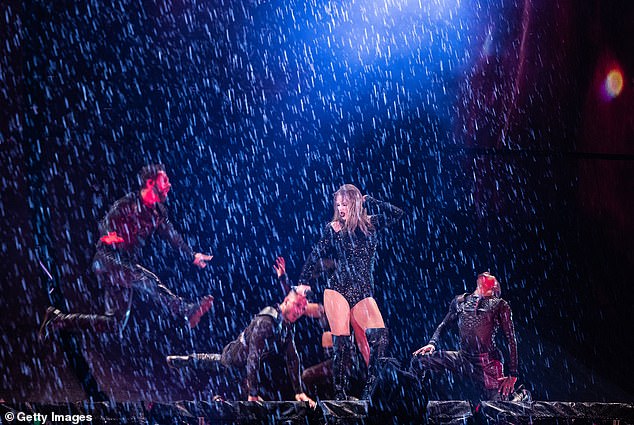 Bring your ponchos, Sydney. With a 90 percent chance of rain and the possibility of a thunderstorm on Friday, Swifties should come prepared (pictured, Taylor Swift performing in the rain at a concert in Sydney on Nov. 2, 2018).