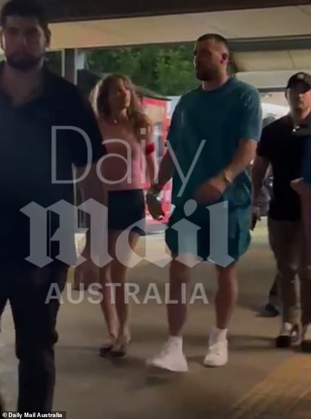 Taylor Swift and her boyfriend Travis Kelce looked incredibly in love on Friday night after the megastar's first Sydney show of her Eras tour.