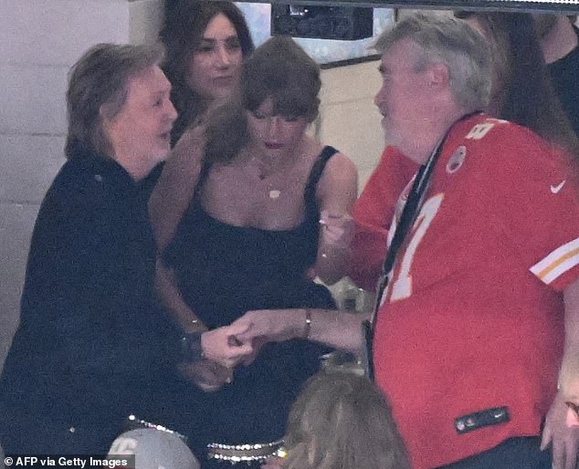 The Super Bowl in Las Vegas was packed with celebrities, some of whom even shared a luxury suite like Taylor Swift (center) and Paul McCartney (left).