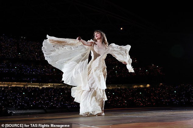 Taylor Swift (pictured) kicked off the first of her Sydney shows at Accor Stadium on Friday.