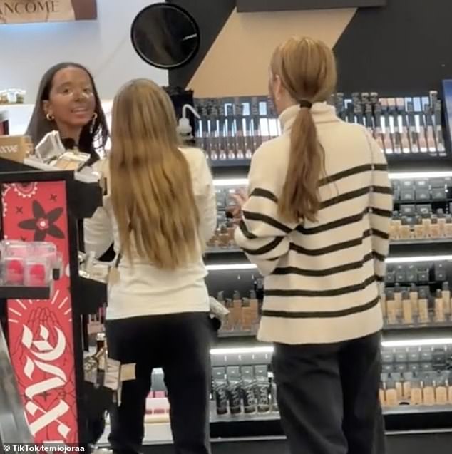Three teenage girls were caught painting their faces with darker shades of makeup at a Sephora store inside the Prudential Center in Boston, Massachusetts.