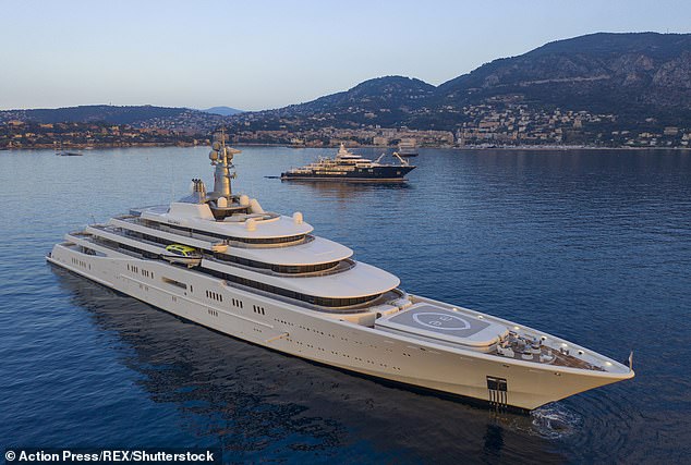 The 13,564-ton vessel cost former Chelsea owner Roman Abramovich almost $700 million.