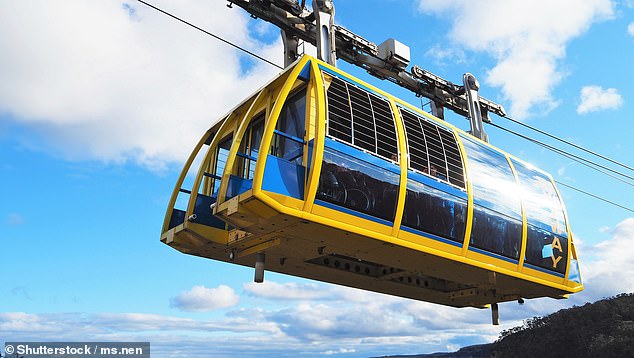 She reveals that visitors can climb to the top of the cable car, which hangs almost 300 meters above the valley floor. 