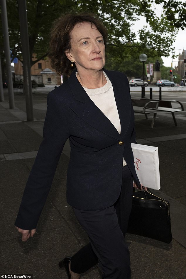 Fiona Brown appears in court in December during Bruce Lehrmann's defamation trial against Network Ten and Lisa Wilkinson.