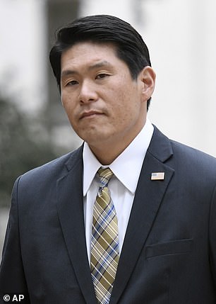 Federal Attorney Robert Hur arrives at US District Court