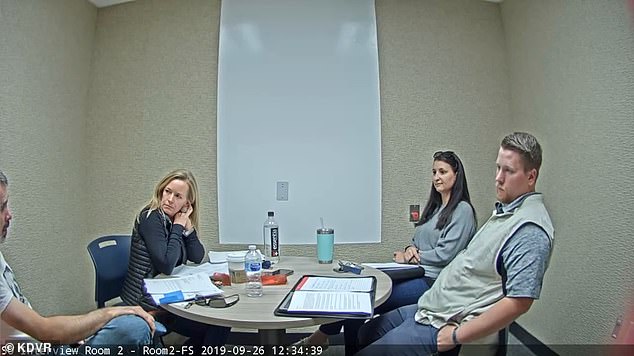 Footage of an interview between Herron and Steamboat Springs police shows a detective telling her he would try to have the child abuse charge against Hamp upgraded to sexual assault.