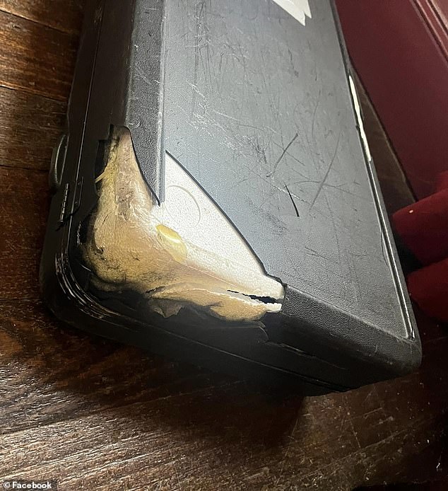 A furious musician has posted an image of the damage caused to his guitar case during a Jetstar flight from Melbourne to Launceston.