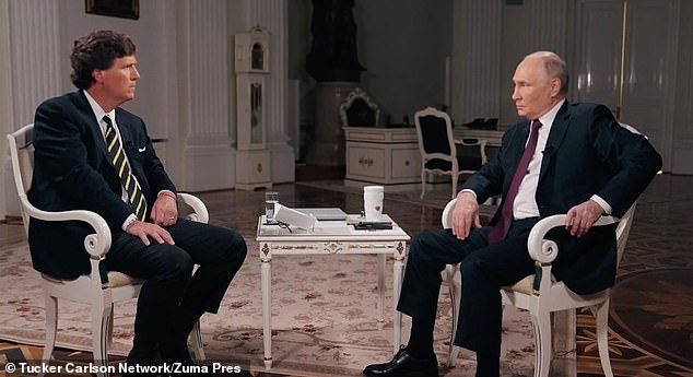 During the two-hour, seven-minute interview, Russian President Vladimir Putin went from one outlandish claim to another, including the suggestion that Poland started World War II and that the CIA blew up the Nord Stream oil pipelines.
