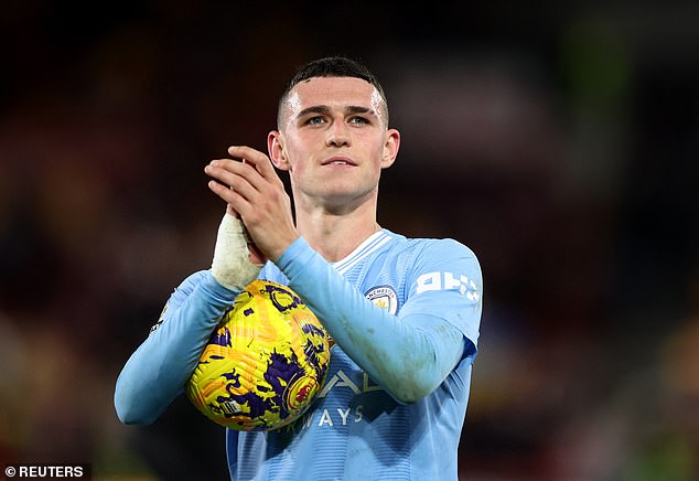 Brentford manager Thomas Frank has backed Phil Foden (above) to win the Ballon d'Or