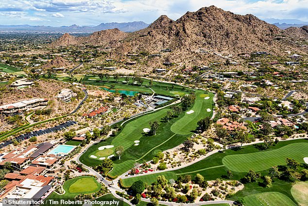 Paradise Valley is the wealthiest municipality in Arizona, located between Phoenix and Scotsdale, and features luxury golf courses.