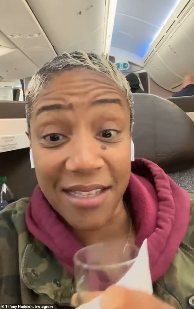 Tiffany Haddish, 44, faced criticism on social media Tuesday when she shared a clip from the first-class cabin of a flight bound for Israel, where she said she was visiting to better understand her ongoing conflict with Hamas.