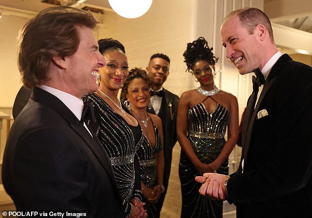 The actor, 61, recently spent the evening with Prince William at a gala in support of London's Air Ambulance Charity at Raffles London at the OWO (Old War Office).