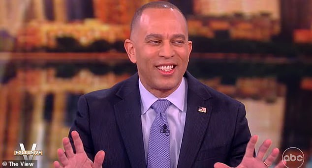 House Minority Leader Hakeem Jeffries told 'The View' that Donald Trump 'sees himself as a Putin-style dictatorial figure.'