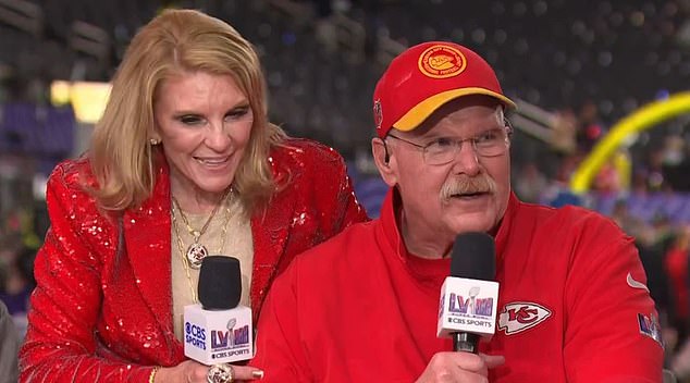 Reid spoke with CBS alongside his wife Tammy after the Chiefs beat the San Francisco 49ers.