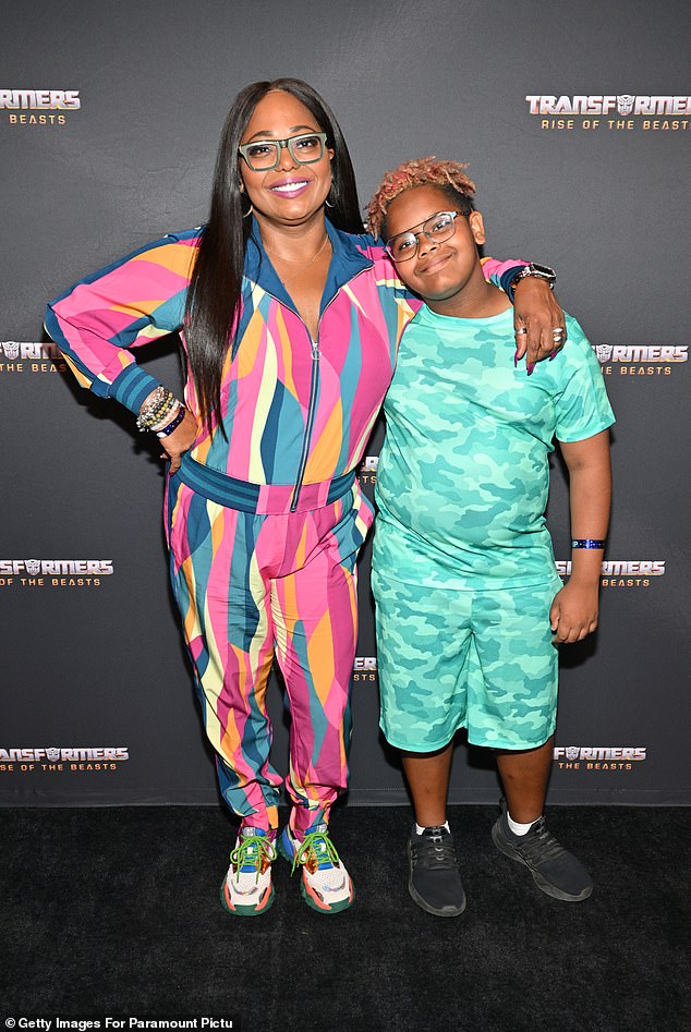 Cocoa Brown and her son Phoenix received $400,000 from their friend Tyler Perry after losing their home in a devastating fire (pictured in 2023)