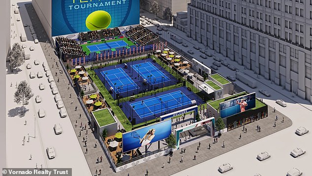 Vornado Realty Trust is weighing construction of tournament-worthy tennis courts in New York