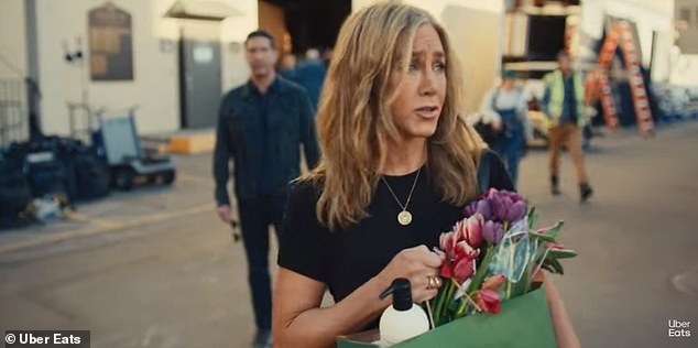 Aniston and Schwimmer star in the ad about oblivion