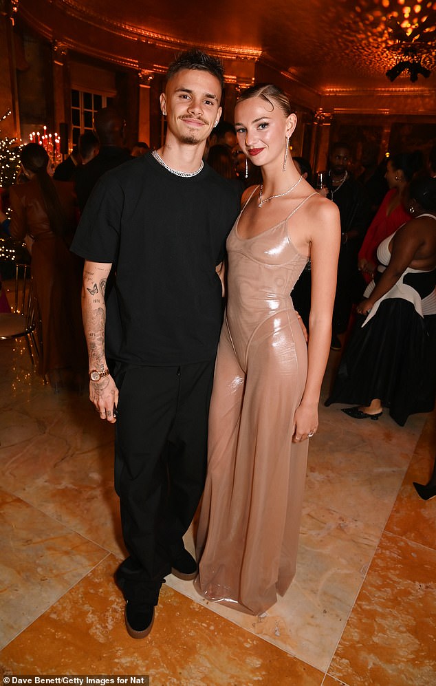 David and Victoria Beckham's son had been dating model Mia, 21, since 2019, but the couple took a break in 2022 (pictured from December last year).