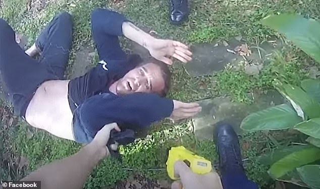Beau Lamarre Tasered Kris Bradshaw in a Paddington garden after police were suspected of searching for him.