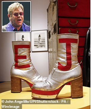 Highly sought after: Elton John's platform boots and