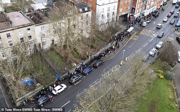 The crisis in NHS dentistry has been brewing for years, with some Britons forced to pull their teeth out with pliers or travel abroad to see a dentist due to a lack of places in the UK. Others have queued since 4am to get a place at dental surgeries that have opened their list to NHS patients. Pictured is the queue of people yesterday outside Saint Pauls Dental Practice, in St Paul's, Bristol, which the police were forced to break up.