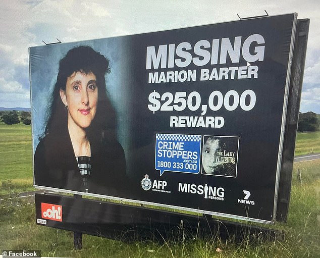 Marion Barter, 51, a mother of two, disappeared under suspicious circumstances in 1997.