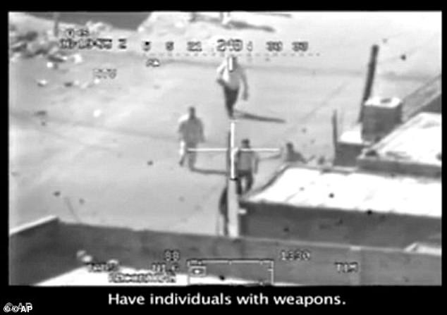 Images of US military airstrikes in Iraq.  In 2010, WikiLeaks released a 39-minute video titled Collateral Murder.