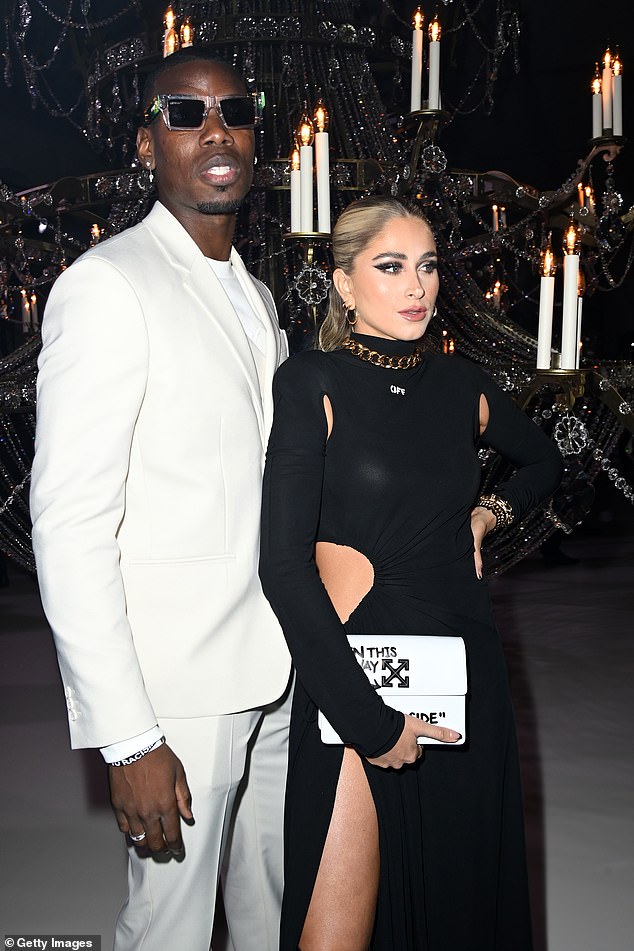Paul Pogba (pictured with wife Zulay in February 2023) has been banned for four years after failing a drugs test.